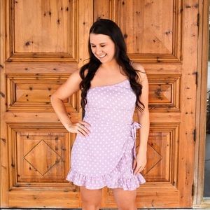 Malibu polka dot wrap dress